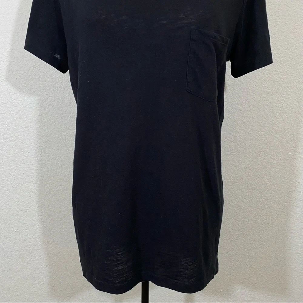 Pink VS sz:L Black Short Sleeve High-Low Sheer Tee - Picture 6 of 12